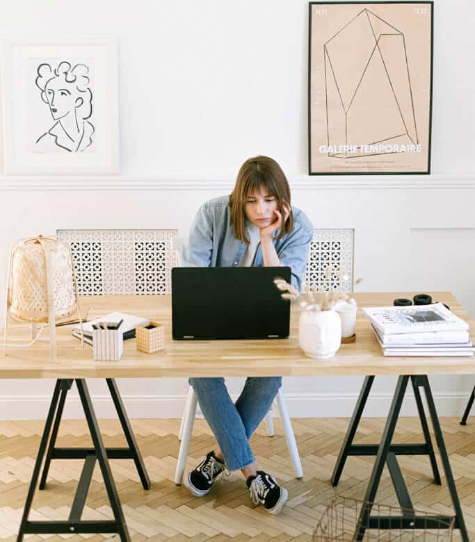 Designer working on a laptop