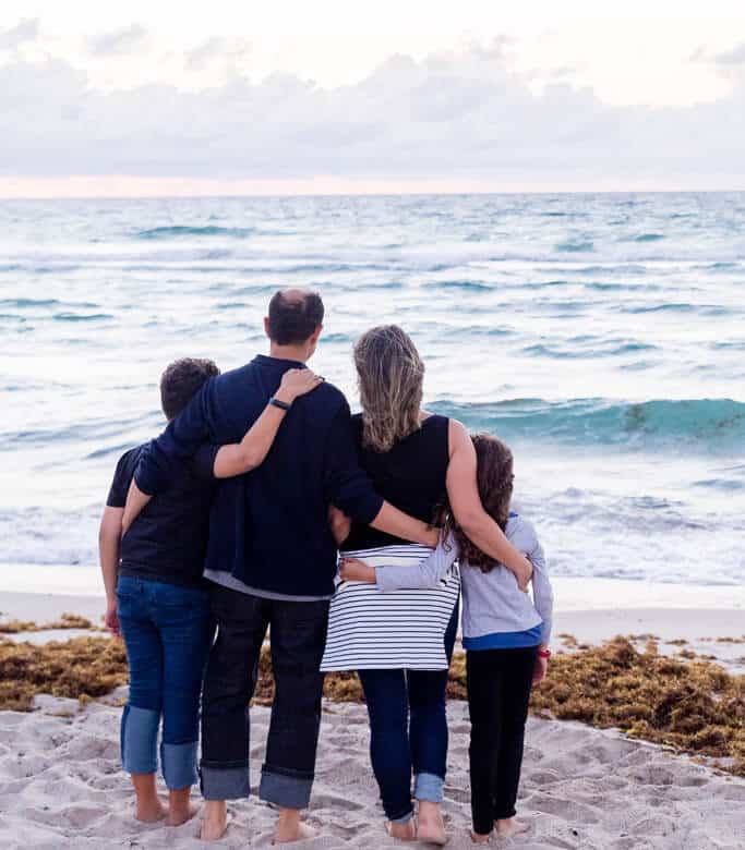 Family on a beach