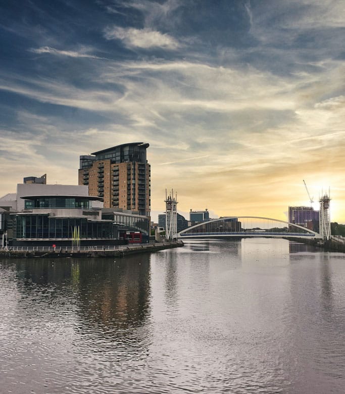 Manchester businesses by riverside