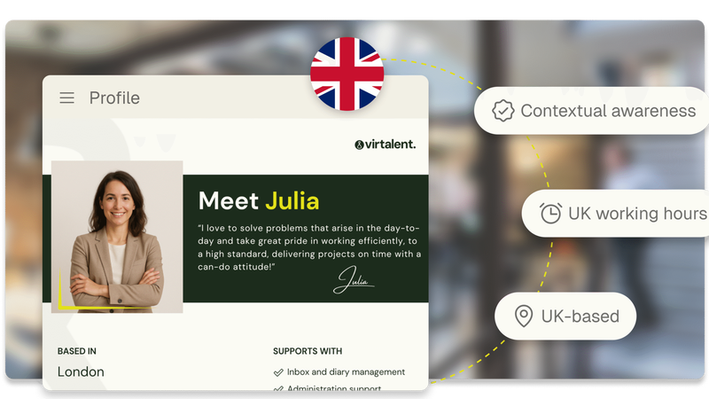 UK Virtual assistant - Meet Julia