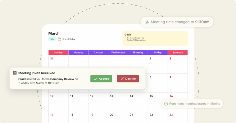 Calendar Management
