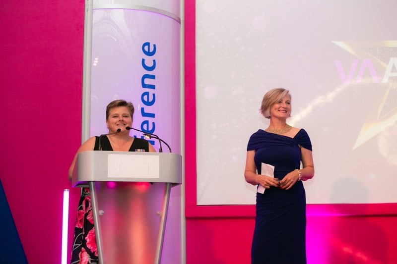 Speakers announcing winners at the annual VA conference